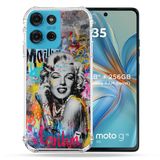 Cokitec Motorola G75 5G Street Art Maryline Monroe Versterkte hoes
