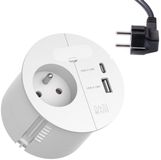 Bachmann LOOP IN CHARGE 1xUTE 1xUSB A/C 22W 1xKBD 2,0m CEE7/7 ws