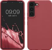 kwmobile telefoonhoesje geschikt voor Samsung Galaxy S22 - Hoesje met siliconen coating - Smartphone case in donkerroze