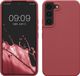 kwmobile telefoonhoesje geschikt voor Samsung Galaxy S22 - Hoesje met siliconen coating - Smartphone case in donkerroze