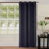 HomeMaison HM69311-10 gordijn van polyester, 140 x 240 cm, zwart