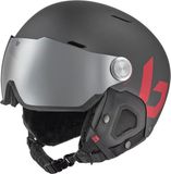 Bollé Might Visor Skihelm met vizier | Brown Gun Cat.2 | Titanium Red Matte | Maat: 59 - 62 cm