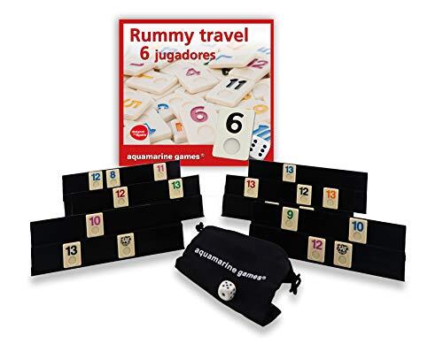 Aquamarine Games Aquamarin Games - Travel Rummy, bordspel voor 6 spelers (do004)