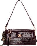 Charm London Knightsbridge Schoudertas - Crossbody - Lak - Croco - Overslag - Bordeaux rood