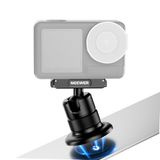 NEEWER Magnetische cameramontage, compatibel met DJI Osmo Action 5 Pro/4/3, 360° snelsluiting, kogelkopadapterhouder met 1/4 inch schroefdraad voor POV-opnamen, camerakooi, selfiestick, statief, AC013