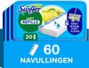 Swiffer Lingettes humides pour sols - Recharges serpillière - Citrus Fresh - 3 x 20 pièces
