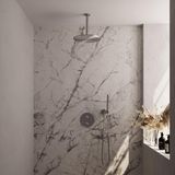 Brauer Brushed Carving Thermostatische Regendoucheset Inbouw - Hoofddouche 30 cm - 3 Weg - Handdouche Rond - Doucheslang - Wandaansluitbocht - Rvs