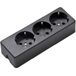Enzo Tafelcontactdoos RA 3V langwerpig zwart - 6871822