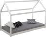 Homestyle4u Kinderbed 90x200 cm - Wit - Hout - Huisbed