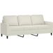 Icecat Canapé 3 places crème 180 cm velours