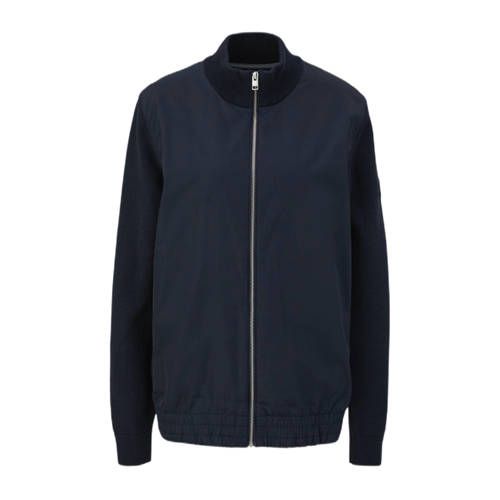 s.Oliver vest met wol blauw zwart