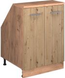 Vicco R-Line Keukenkast voor schuine wand – 60 cm met 2 deuren, kastromp 60 cm diepte Artisanaal eiken