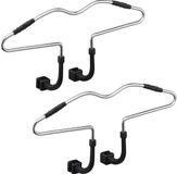 Merkloos Relaxdays Kledinghanger Auto voor Hoofdsteun - Set van 2 - Antislip - Staal - Zilver/Zwart