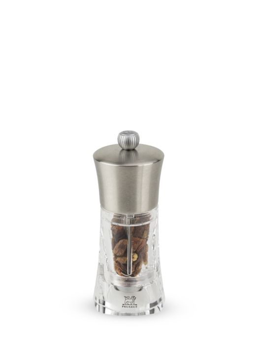 Peugeot Ouessant Pepper Mill - 14cm - Stainless Steel & Transparent