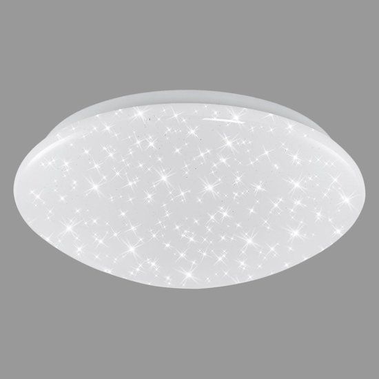 BRILONER Vipe LED Plafondlamp - Ø28cm - Wit - Sterrenhemel Effect - 4000K - 1200 lm - Kinderkamer