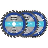 Labor HM cirkelzaagblad hout 205x30x2,4mm - 24,40,48T (3 Stuks)