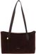 COCCINELLE Leren schoudertas Thess Handbag Suede Le. / Grained Le. Brunette / Brunet donkerbruin
