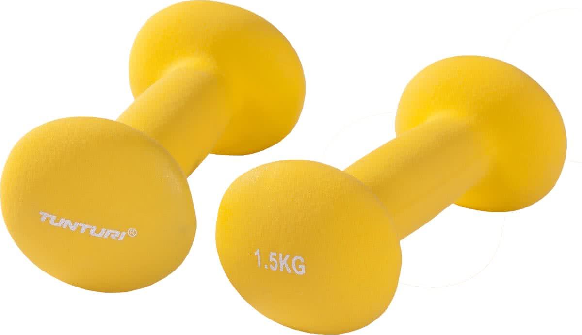 Tunturi Dumbbells 2 x 1 - geel