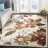 Safavieh Vloerkleed PAR148 Viscose Rechthoekig Klassiek Neutraal; Multi 121 x 170 cm