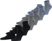 FALKE Happy 6-Pack kort eenkleurig katoen multipack sneakersokken enkelsokken heren veelkleurig - maat 39-42