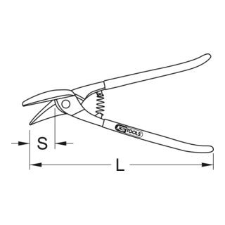 KS Tools ideaal schaar, linkse snit