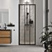 Sealskin Porte coulissante 3 panneaux Hooked - 80x200 cm - 6 mm verre de sécurité transparent - avec revêtement Sealglas - noir mat CCX120806195100