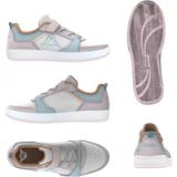 Kappa Kindertrainers Shay Ev Unisex Sneakers witte/roze calciet/azuur blauw Synthetisch/Textiel Rubber Harde zool Veters 29