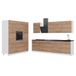 Vicco Complete keukeneenheid "Fame-Line", Goudkleurig Eiken/Wit 460 cm