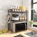 Unyqoos® Organisateur de cuisine extensible avec support micro-ondes et solution de rangement polyvalente
