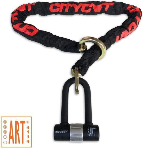 Citycat Kettingslot met loop en mini beugelslot - 120 x 10 mm - ART 3 goedgekeurd