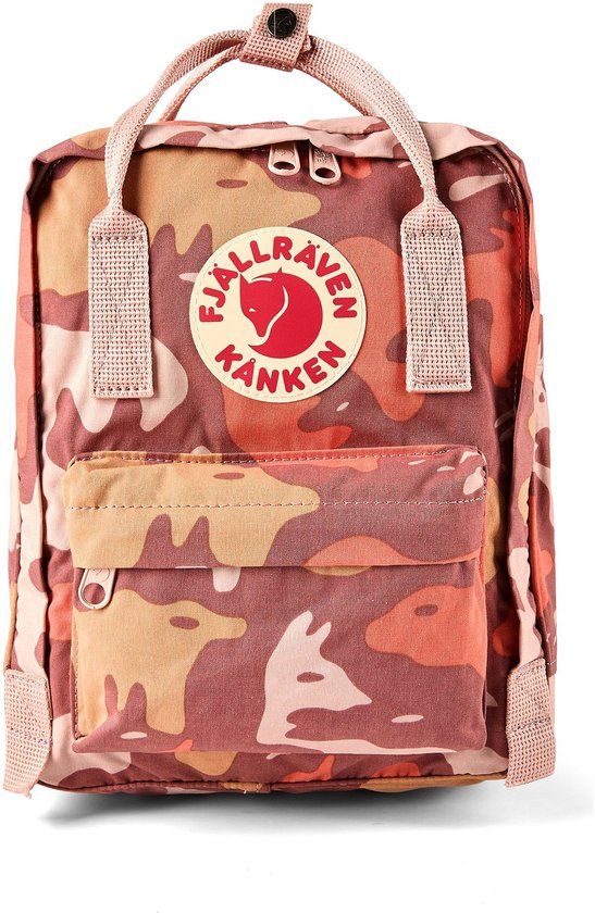 Fjallraven Fjällräven Kånken Graphics Mini 7L Rugzak Chalk Rose - Hidden Animals