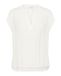 KAFFE Women's Blouse V-Notch Neck Short Sleeves Relaxed Fit Hip Length