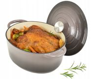 Brunbeste Le Creuset Enameled Cast Iron Dutch Oven 6.4 L - Deep Model with Lid - For Induction, Gas and Oven