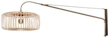 Steinhauer Bronzen wandlamp 4753BR Breeza-Beache met naturel bamboe kap