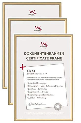 Walther Design KV130G3 New Lifestyle - Fotolijst - 21x29,7 cm - Goud - 3 stuks
