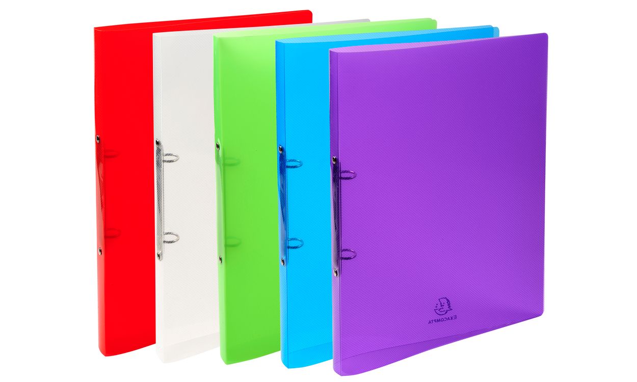 Exacompta 54198E Ringbanden - Blauw, Groen, Rood, Paars, Transparant - 32x25 cm