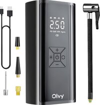 Olvy Compressor Bandenpomp - Draagbare Luchtcompressor - 7000 mAh - Elektrische Fietspomp - Fiets/Auto/Motor/Bal/Luchtbed