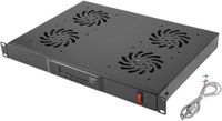 Lanberg AK-1503-B, Bovenzijde, Zwart, 4 ventilator(en), 1U, AC, 230 V