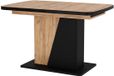 Vicco Eettafel Fenaro, Zwart/Eiken, 120-160 x 80 cm uitschuifbaar