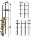 Gardebruk Plantenzuil - Set van 6 Metaal 200x40cm - Zwart