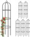 Gardebruk Plantenzuil - Set van 6 Metaal 200x40cm - Zwart