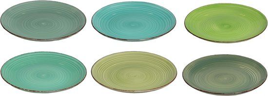 Cookinglife Dinerborden Delice Groen ø 26,5 cm – Set van 6