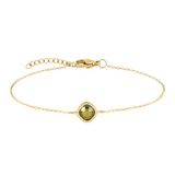 Tamaris Bracelet Elegante armband van gepolijst roestvrij staal, IP goud, ankerketting, verstelbaar tot 21 cm, waterdicht en huidvriendelijk