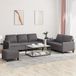 Maison Exclusive ensemble de canapé 3 pièces avec coussins, gris, similicuir
