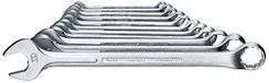 GEDORE Ringsteeksleutelset, 11-delig, SW 8-22 mm, gebogen, 12-kant, UD-profiel, moersleutelset, 1 B-011