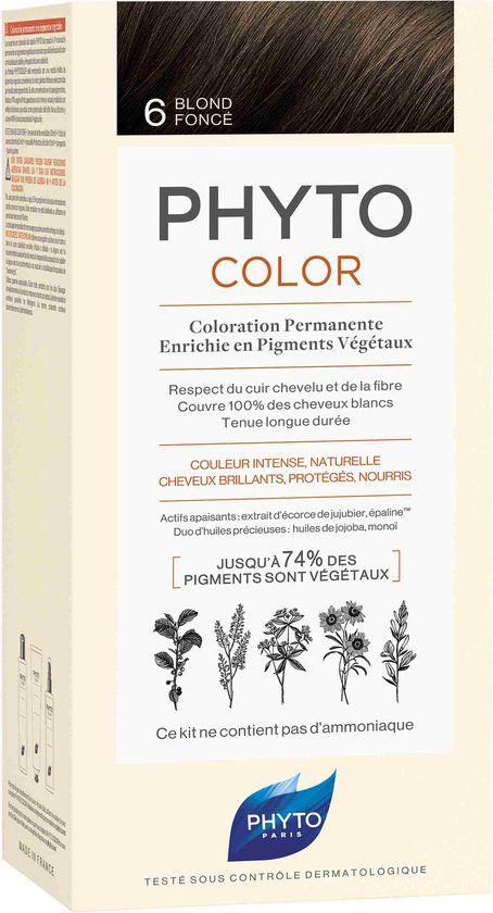 Phyto Paris - Phytocolor Blonde Fonce #6 - 1 Stuks - Donker Blond - Permanent
