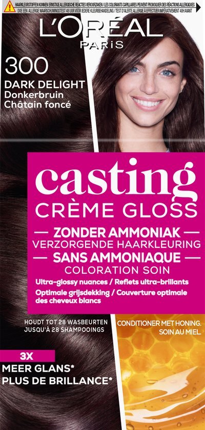 L'Oréal Casting Crème Gloss 300 - Donkerbruin - Haarverf bruin