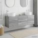Maison Exclusive Ensemble de meubles de salle de bain "Exclusive" - 3 pièces, gris Sonoma, dimensions : 161,5 x 44,5 x 80 cm