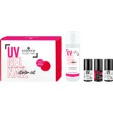 Essence UV GEL NAIL Starter Set Kit de vernis à ongles Rouge