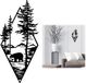 Ibenzoa® Décoration murale en métal "Forêt & Ours